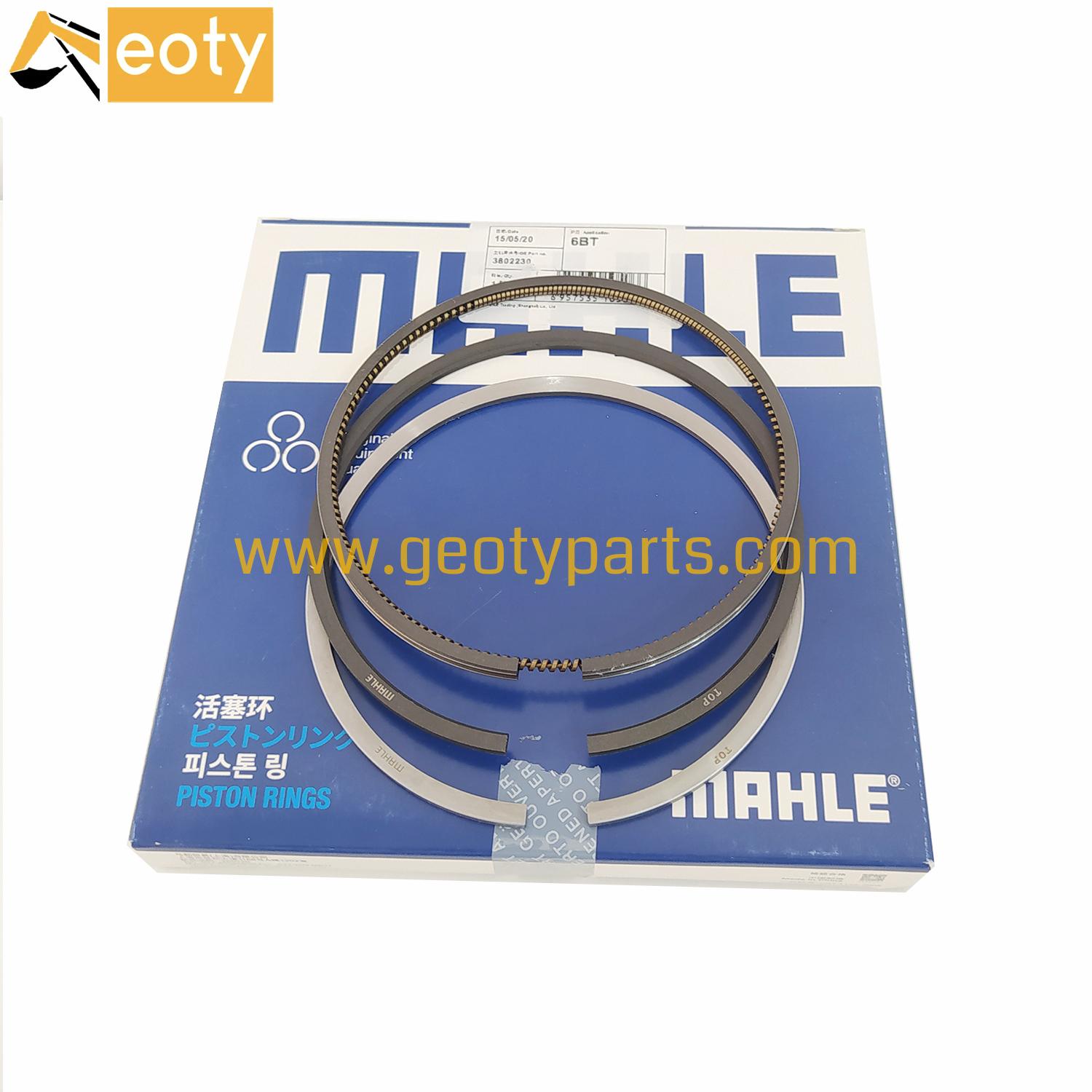 Genuine MAHLE Diesel Engine 3802230 4BT 6BT 6D102 4D102 Piston Ring