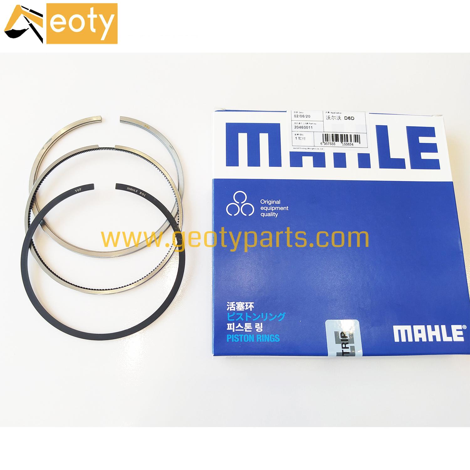 Genuine MAHLE  20460011 Diesel Engine D6D Piston Ring For Volvo EC210 Excavator Rebuit Kit