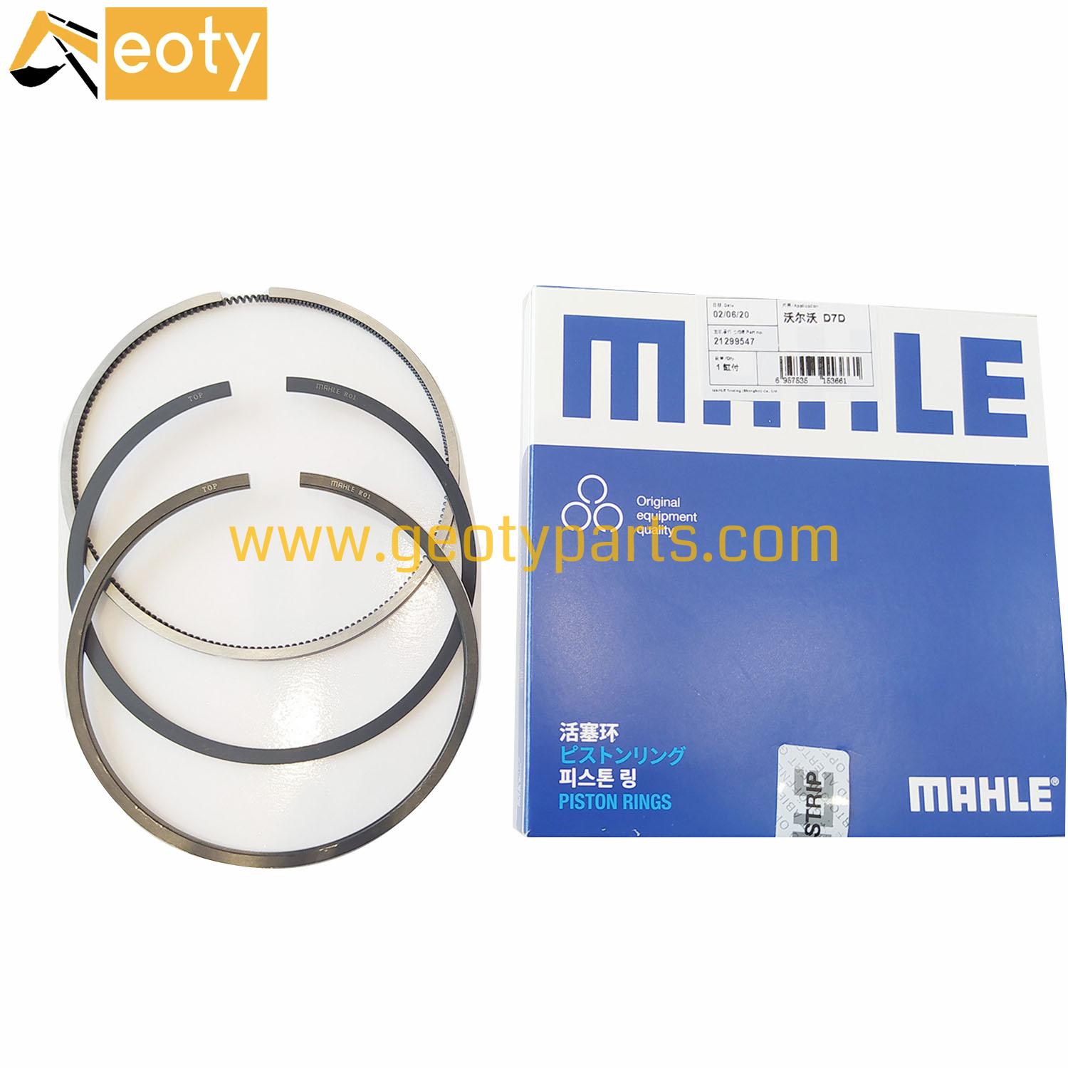 Genuine MAHLE Diesel Engine 21299547 Mahle D7D D7E  Deutz 1013 Piston Ring For Volvo Excavator Spare Parts