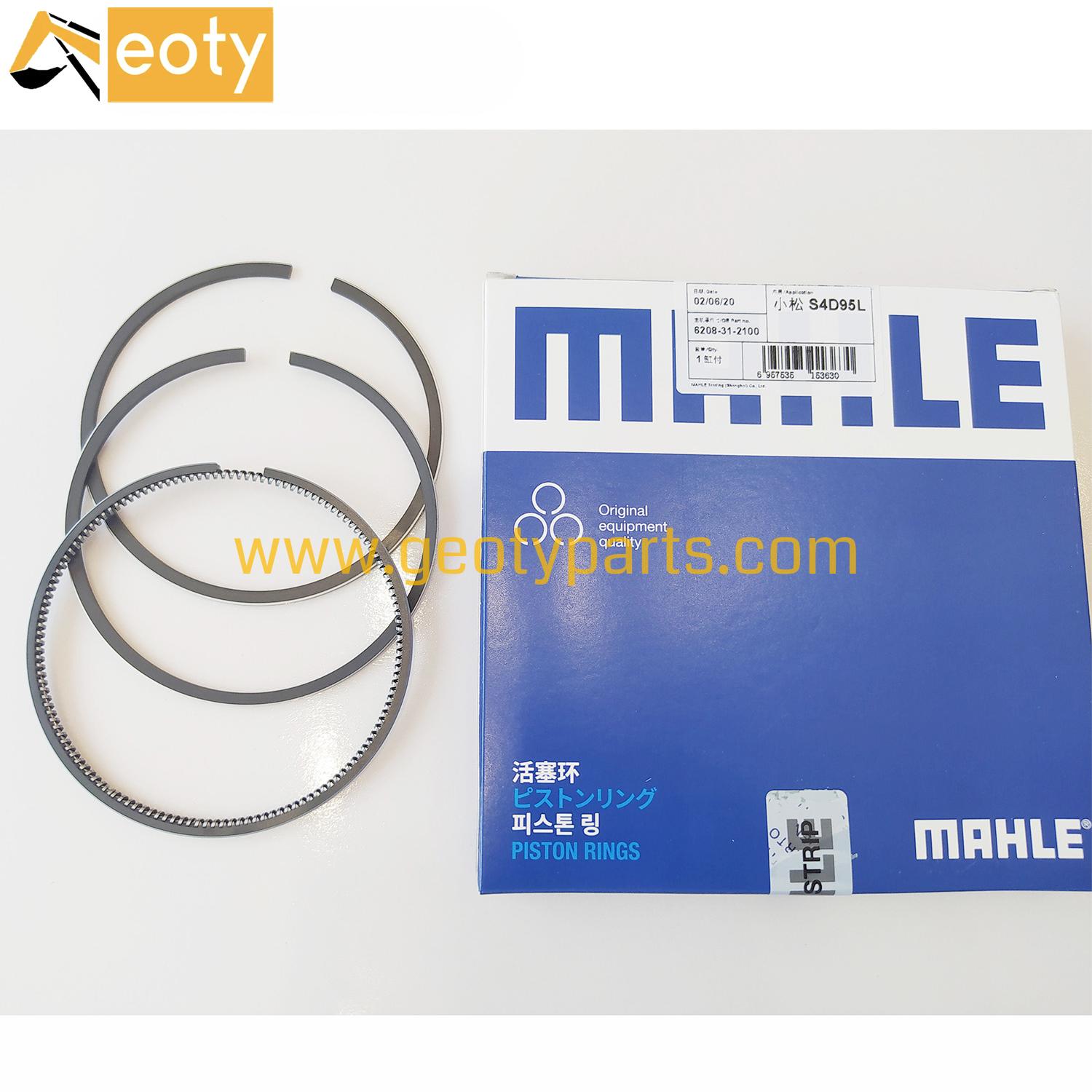 Genuine MAHLE  6208-31-2100 Diesel Engine S4D95L Piston Ring Set For Komatsu PC120 Excavator SpareParts