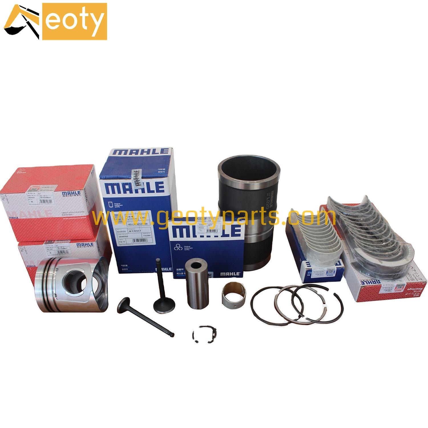 Genuine MAHLE Diesel Engine 6D114 6CT Repair Kit With Cylinder Gasket Set Piston Rings Bearing Valves For KOMATSU