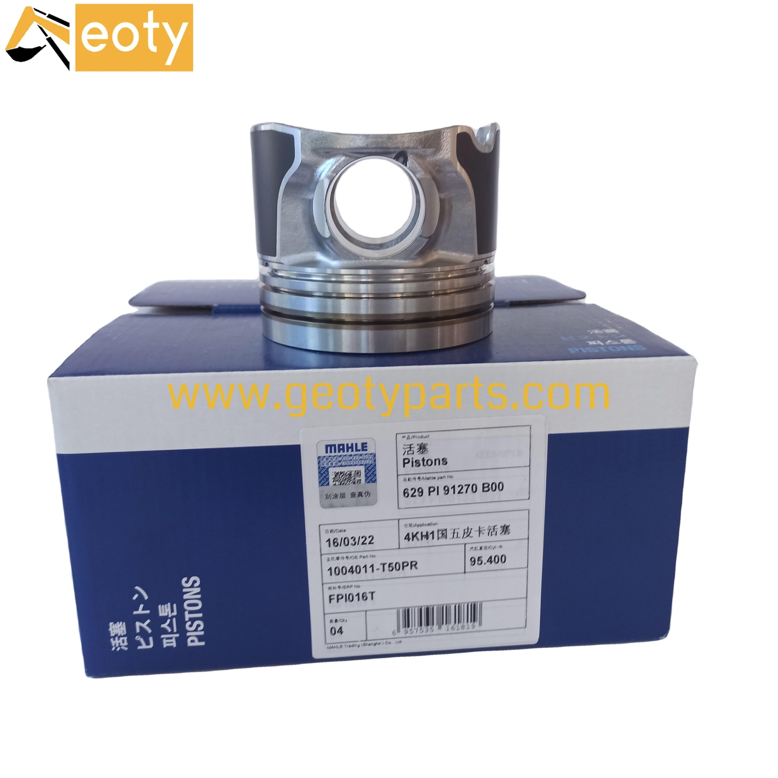 Mahle 1004011-T50PR 4KH1 Pickup Truck Piston