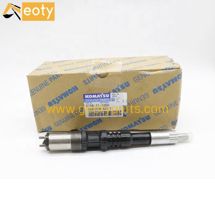 Komatsu PC400-7 S6D125 Fuel Injector 095000-1211 6156-11-3300 6156113300